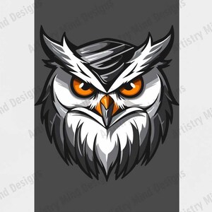 Digital Owl Wall Art - Printable Owl Illustration - Modern Animal Art Print - Nature-Inspired Home Decor - Boho Style Art - Unique Owl Decor
