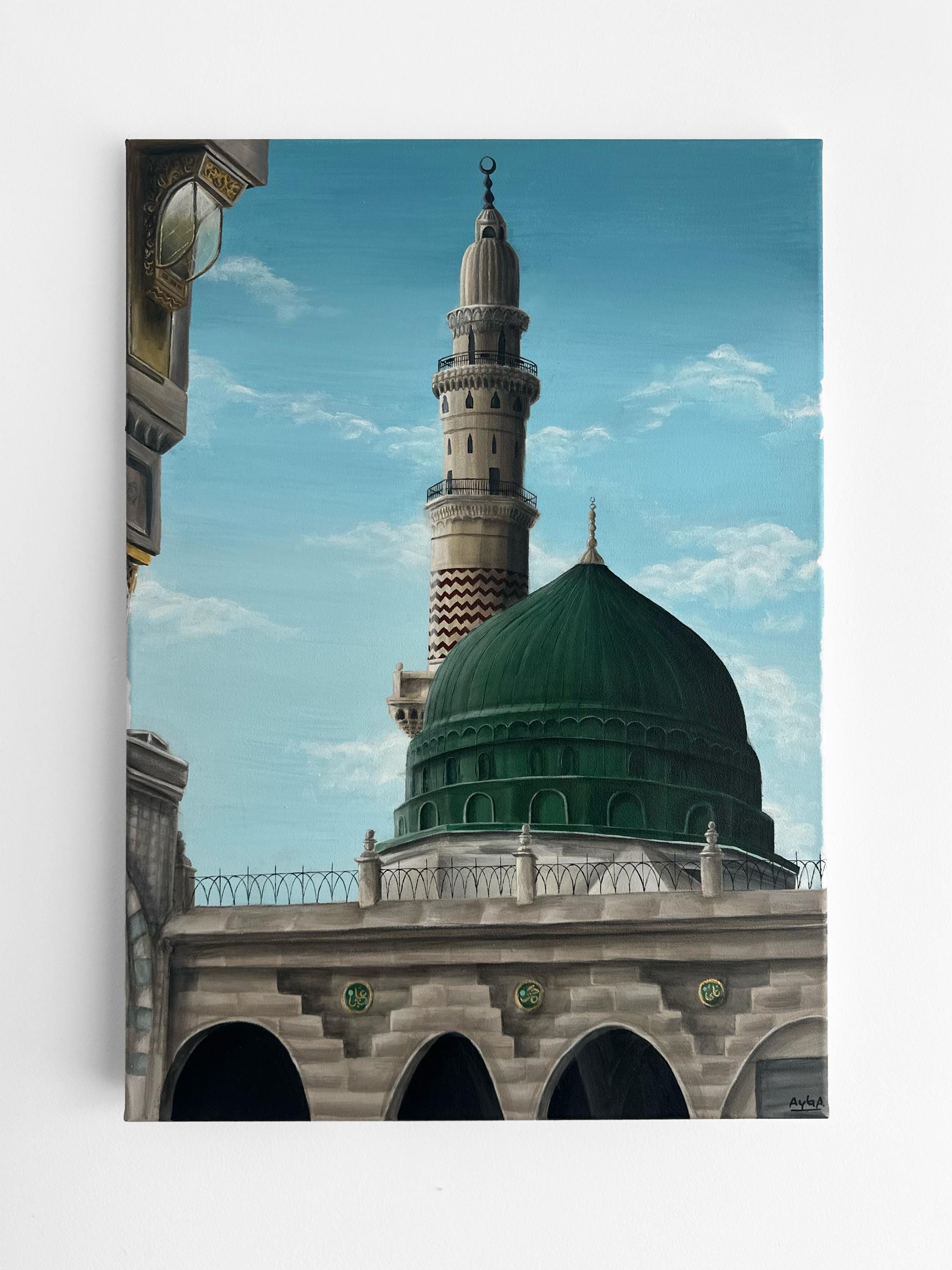 Masjid An-nabawi - Acrylic Painting (50x70cm) - Etsy