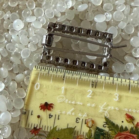 Rhinestone barrette, small barrette , rectangle b… - image 2