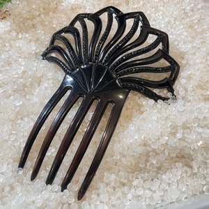 VTG Black Lucite Mourning Comb For the French twist // The Row lovers - Unique vintage hair  main image 3