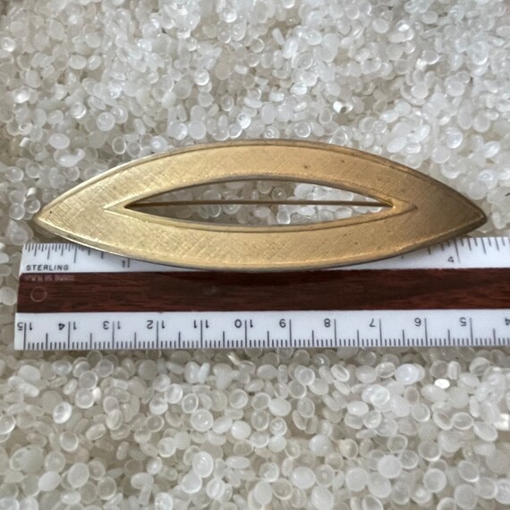 vintage  barrette, metal  barrette  open oval sha… - image 4