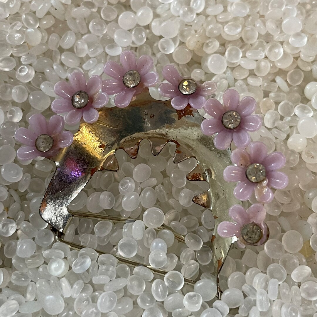 Vintage Barrette, Vintage Ponytail Clasp, Metal Ponytail Holder