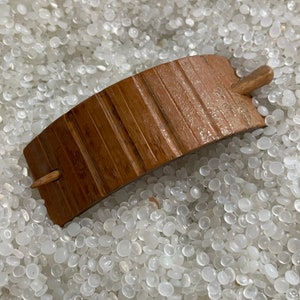 vintage barrette,   Carved wood barrette, slide  barrette , natural materials,hair buckle, h41,