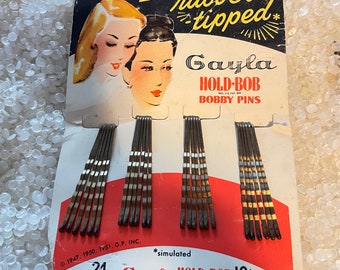 Vintage Bobby pins, Gayla bobby pin, vintage 1940 hair style, 24 PINS