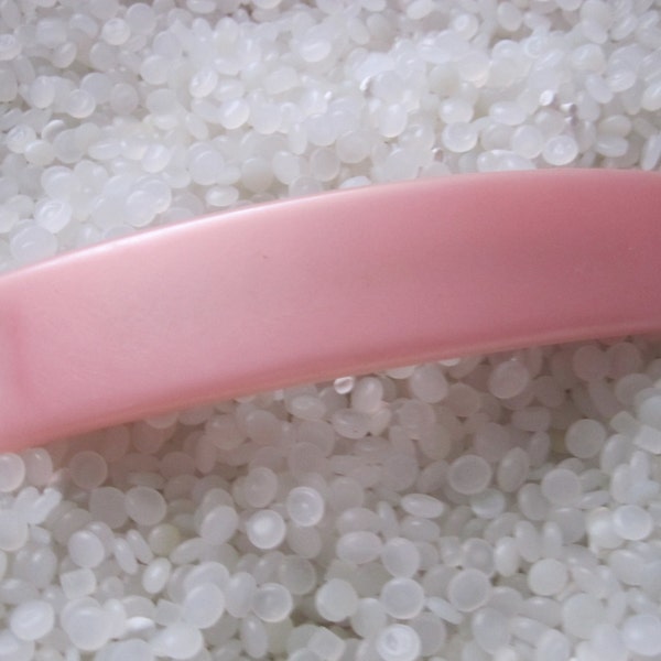 Vintage barrette large soft pink updo barrette,