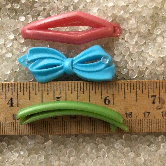 vintage  barrette ,plastic childs barrettes, soft… - image 3