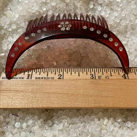 Antique comb , vintage comb, faux tortoiseshell c… - image 4