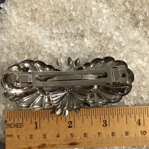 vintage barrette ,  silver sun burst look , barre… - image 3