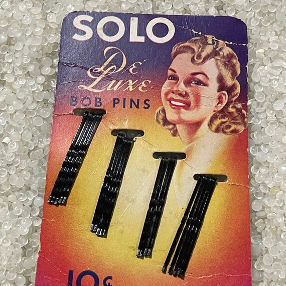 solo Bobby pins,    vintage bobby pins still on or