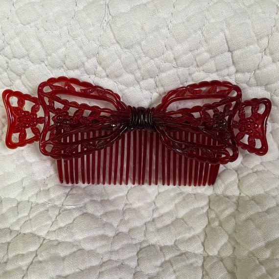 Vintage hair comb ,   Vintage 1940s comb,  large … - image 1