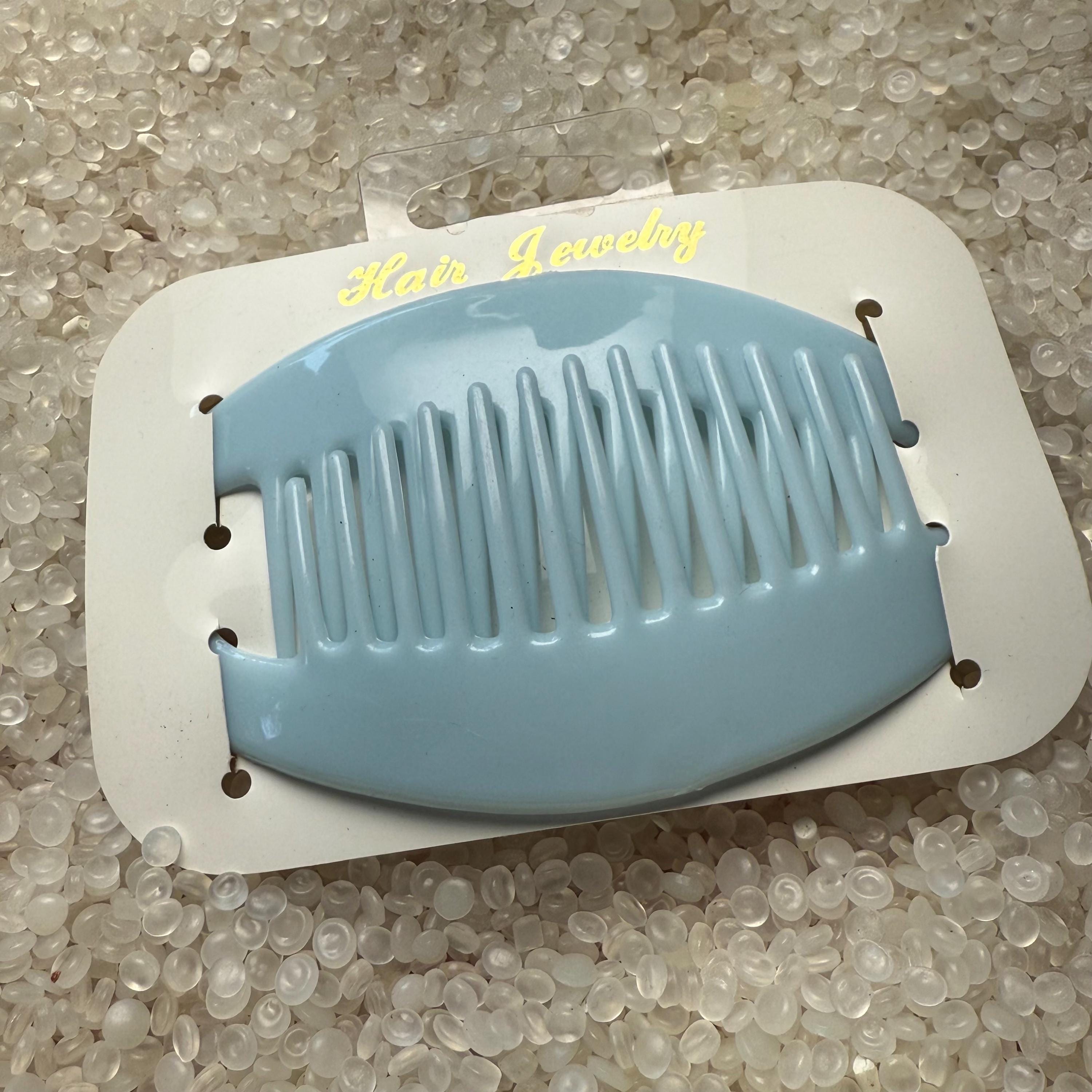 VTG 1980\'s TZERs Newport Beach Hair Combs~ Cream & Teal Blue ~ Set of 2 1980s Combs - Etsy main image 2