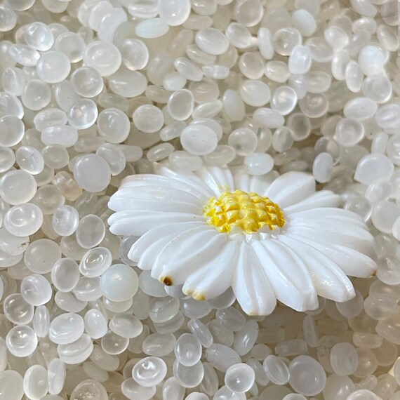 vintage barrette, white flowers , white daisy,  g… - image 6