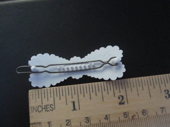 vintage barrette, bubble bow, soft white, vintage… - image 2