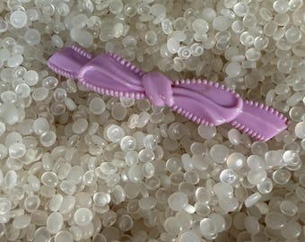 Vintage Lavender Bow Barrette: 1950s Rockabilly Hair Clip,lv87