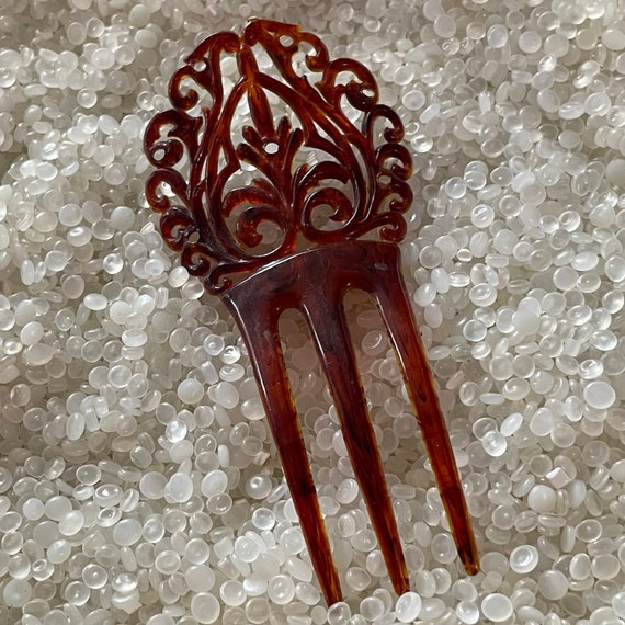 Mantilla Filigree comb, Vintage comb, antique hai… - image 1