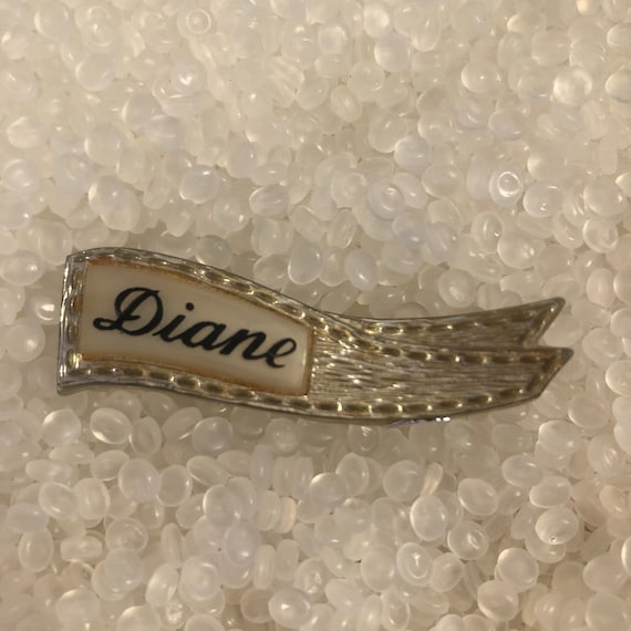 vintage barrette, name barrette, Diane , 1950s na… - image 1