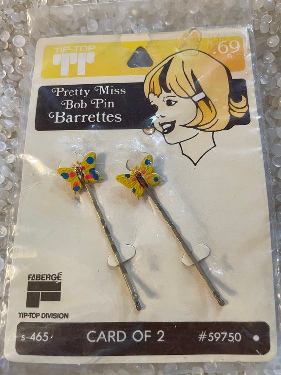 vintage bobby pins,  on original card, NOS vintage