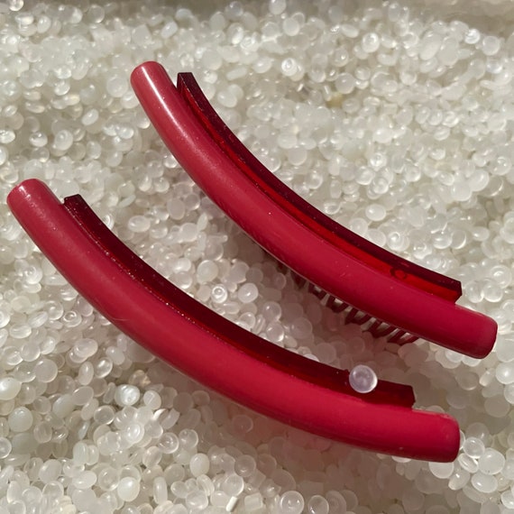 vintage hair combs, red tubular top , vintage 198… - image 5