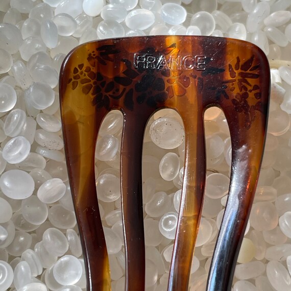 Tortoiseshell color hair pin , plastic hair fork, ch… Gem