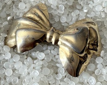 Vintage 1980s Gold Bow Hair Barrette - Etsy display picture 1