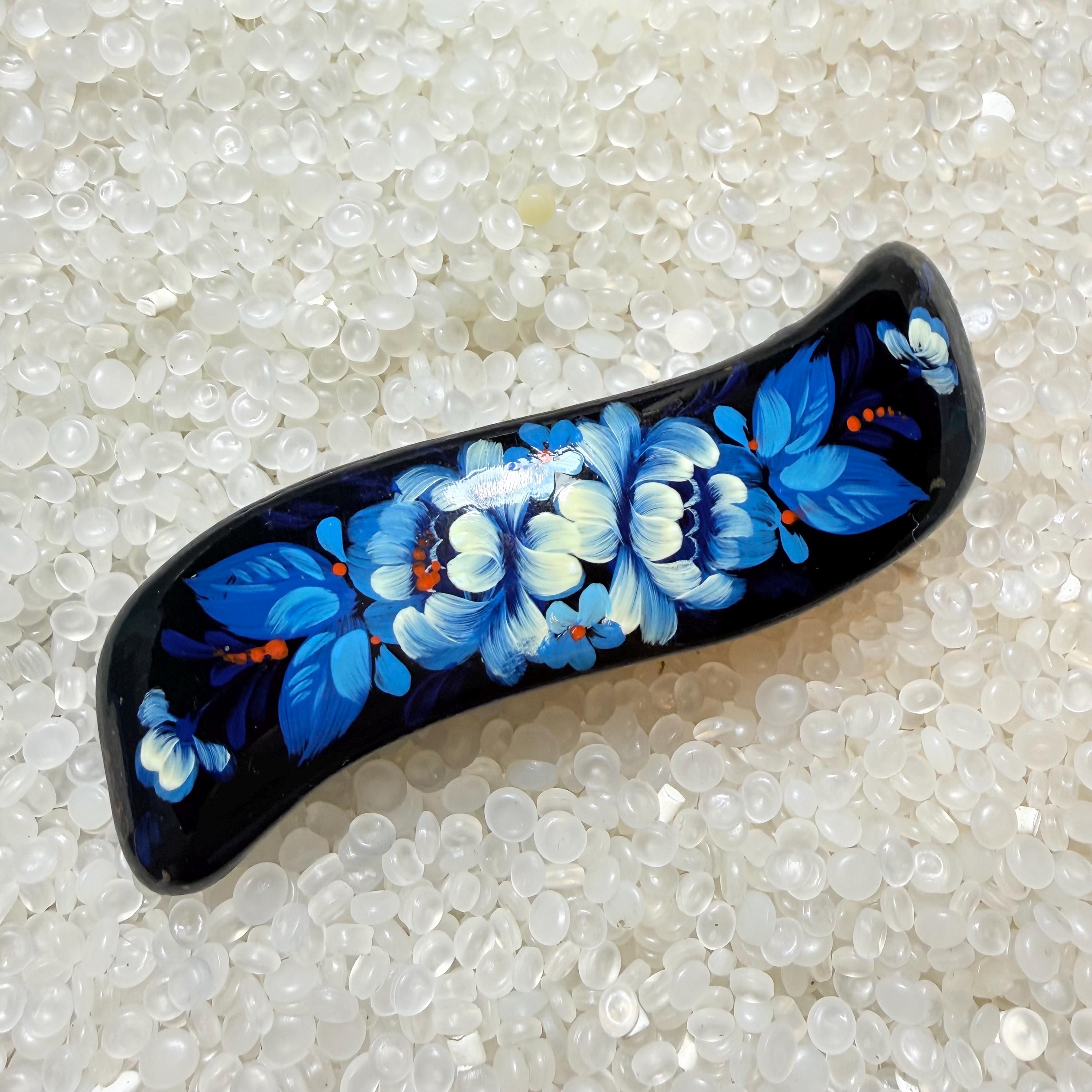 Russian Hand Painted Hair Barrette - Etsy display picture 1