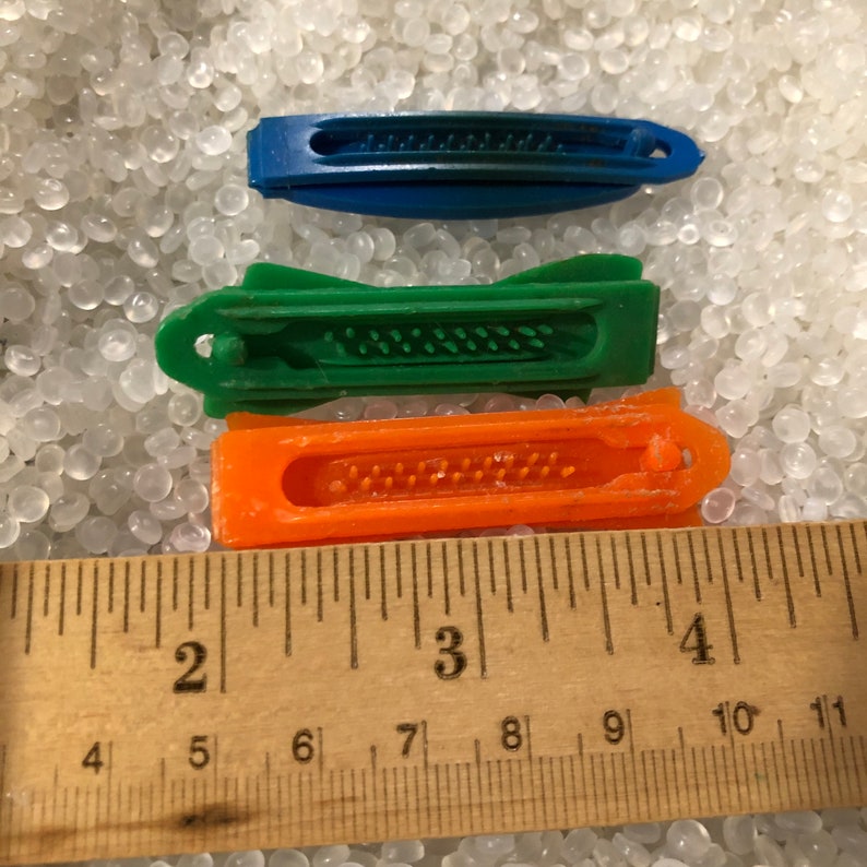 Vintage Barrette Plastic Childs Barrettes Neon Orange Etsy