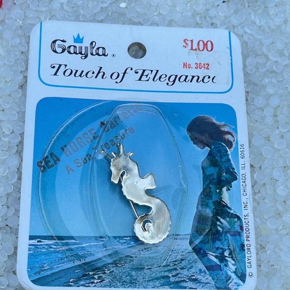 Fun Mod retro hair barrette,  , Old store stock, new old stock, seahorse barrette,