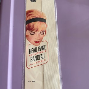 vintage headbands, nylon headband, Retro chic, adjustable headband, vintage Gayla, white headband,ribbed texture, vintage 1960s