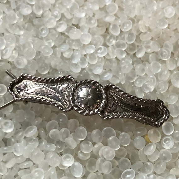 vintage barrette, south western ,sterling silver
