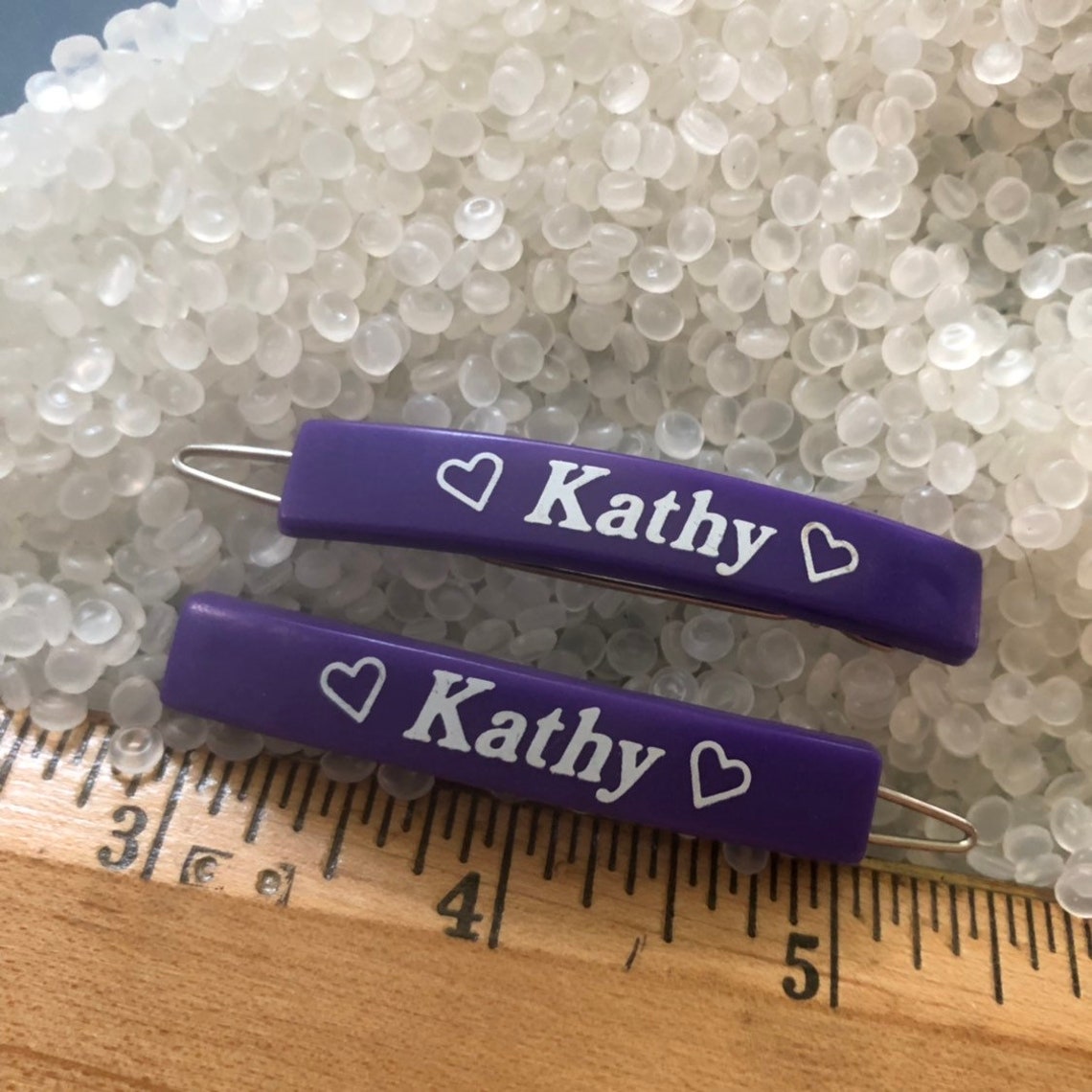 Vintage Children Barrette Name Barrettes Kathy Purple Etsy