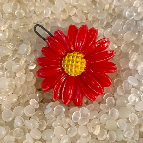 Lot De Barrettes Et élastiques Gymboree Island Getaway – Fleurs Curly Rouges (neuf Avec étiquettes)