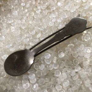 vintage barrette, silver spoon, steam punk, chef gift, foodservice gift, pewter spoon