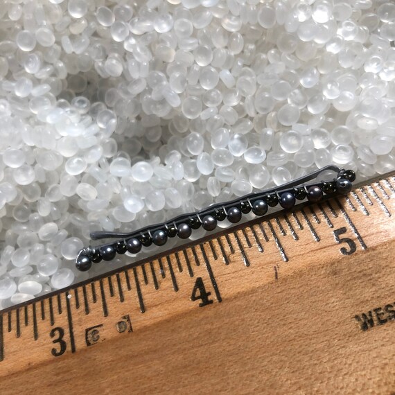 vintage barrette ,silver tone, little knobs knott… - image 3