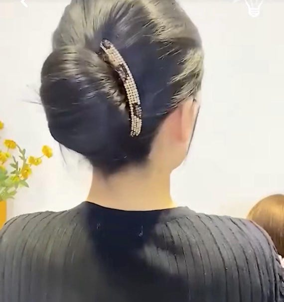 Antique tortoiseshell comb, paste rhinestone, hai… - image 9