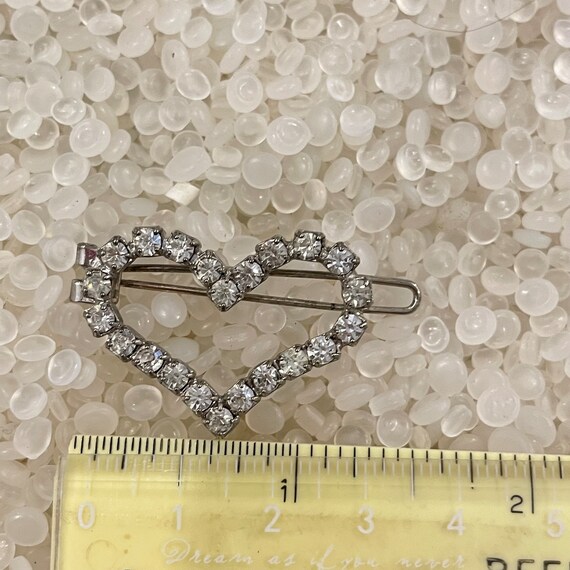 vintage barrette, rhinestone heart, vintage  vale… - image 4