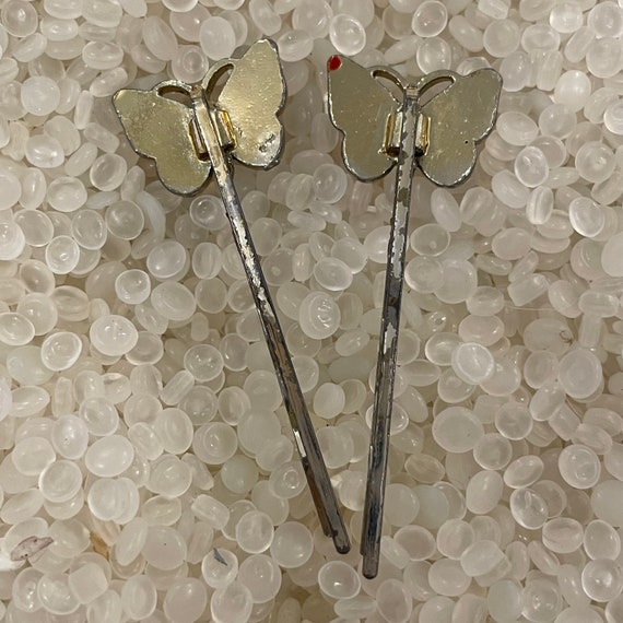 vintage barrette,butterfly hair pins vintage 1975… - image 3