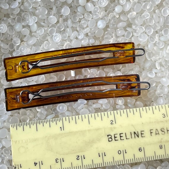 Vintage barrette, rectangles  tortoiseshell  brow… - image 3