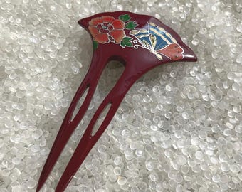 Vintage hair pick, Vintage Hair  Hand Painted Hair Pin/Stick/Fork,K33