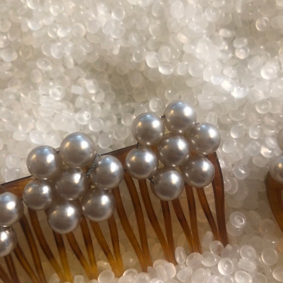 Vintage  comb,  pearls flowers,  bridal hair some… - image 2