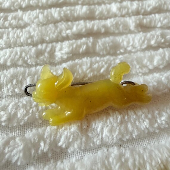 Vintage barrette, tiny little dog, puppy, vintage children barrette, dog barrette,yellow dog,