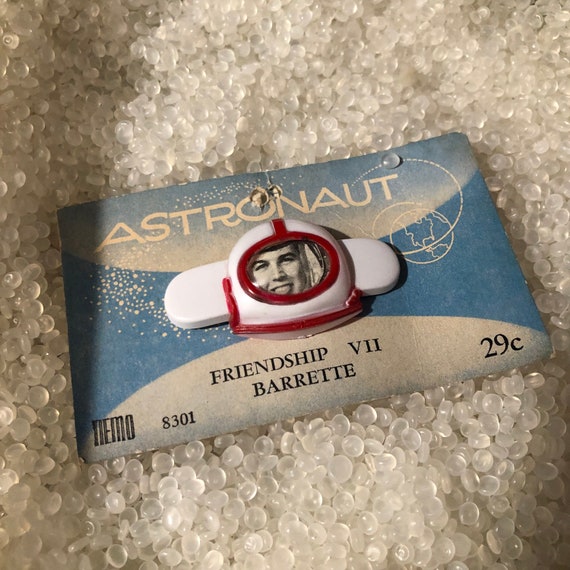 vintage barrette, astronaut, friendship VII,space