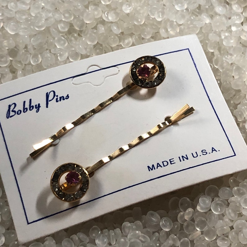 Vintage Hairpins Bobby Pins 2 Vintage 60's Glass Punk Etsy