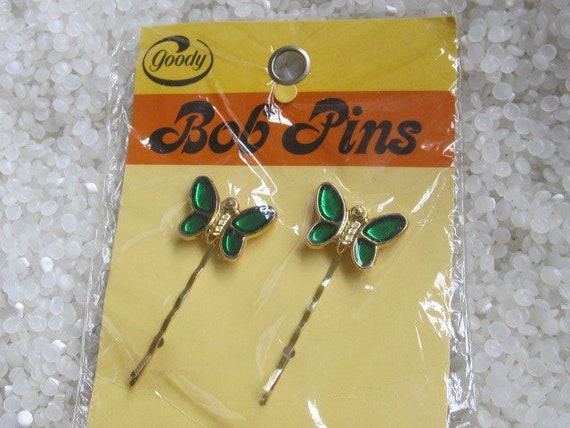 vintage barrette,butterfly hair pins vintage 1975… - image 4