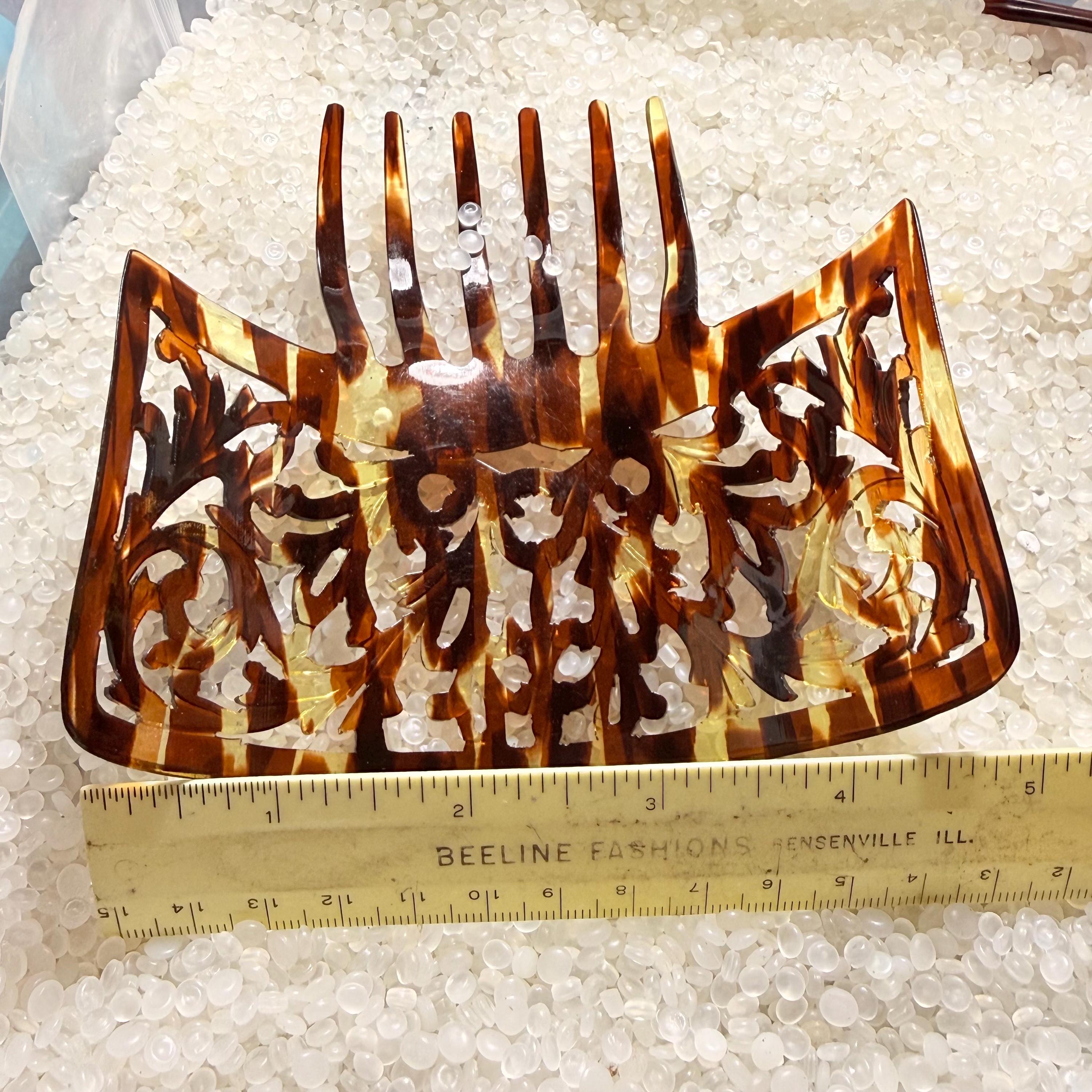 Antique Hair Comb , 1900s Comb , Peineta Mantilla Hair Comb 