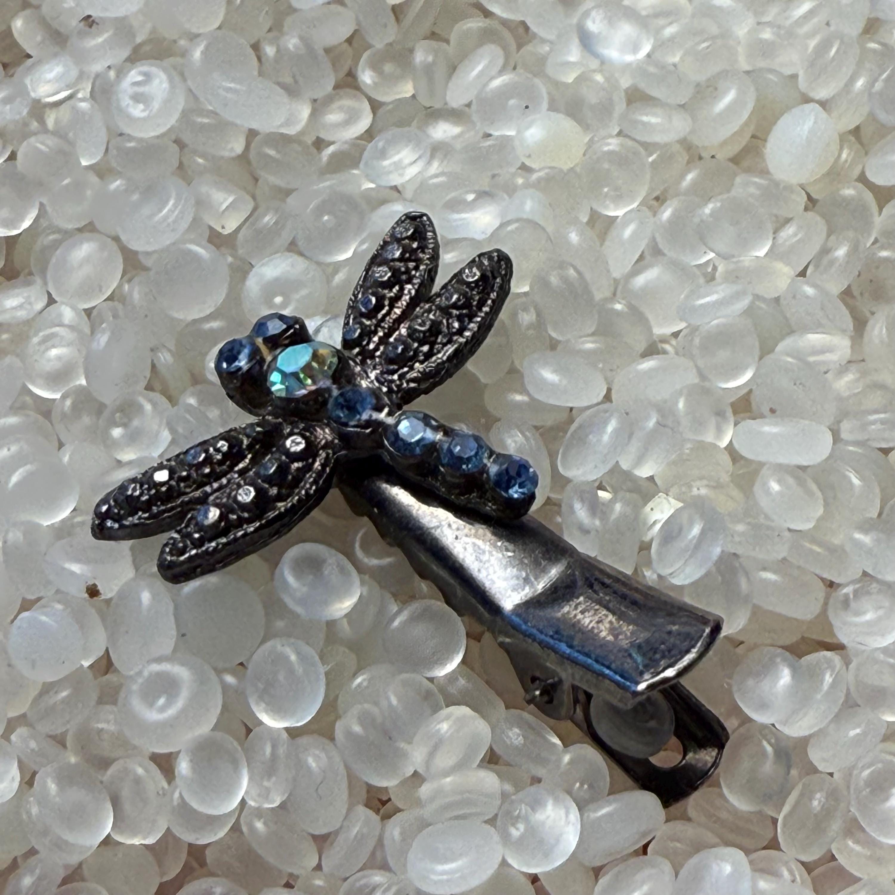 Vintage Dragonfly Hair Clip , Blue Rhinestone Jewel Bug,v3 - Etsy
