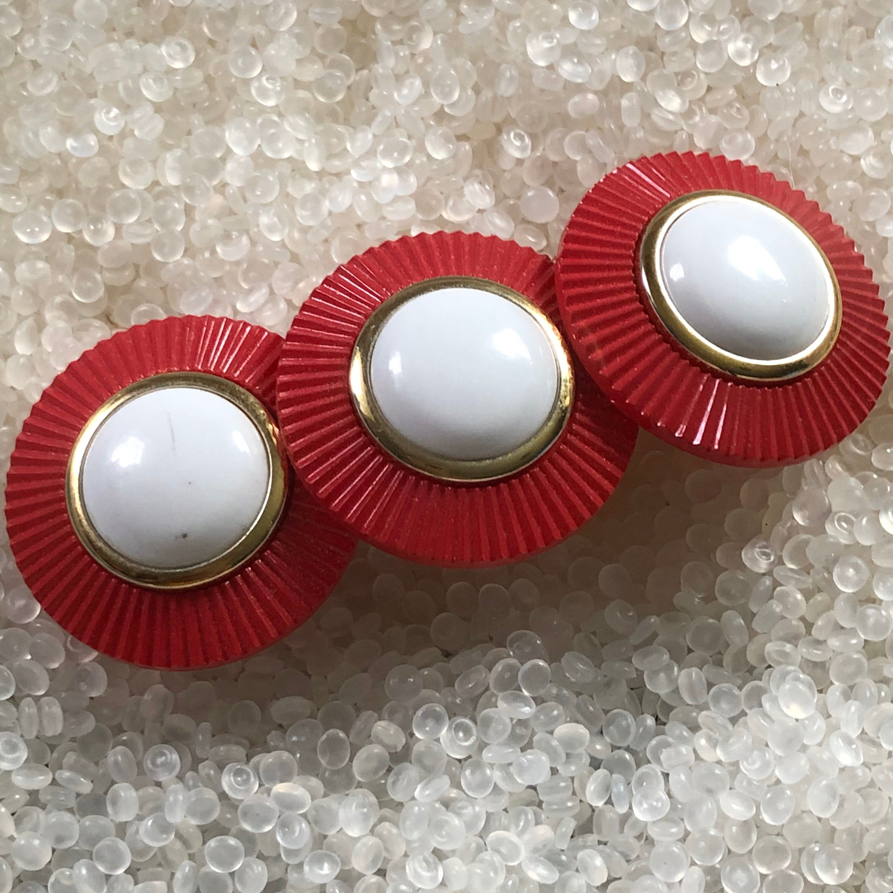 Vintage Barrette rode en witte Barrette vintage 1980vroege Etsy