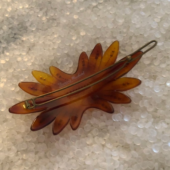 vintage  barrette  tortoiseshell starburst with r… - image 3