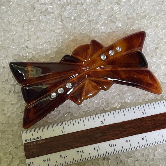 vintage barrette, tortoiseshell barrette, retro h… - image 2