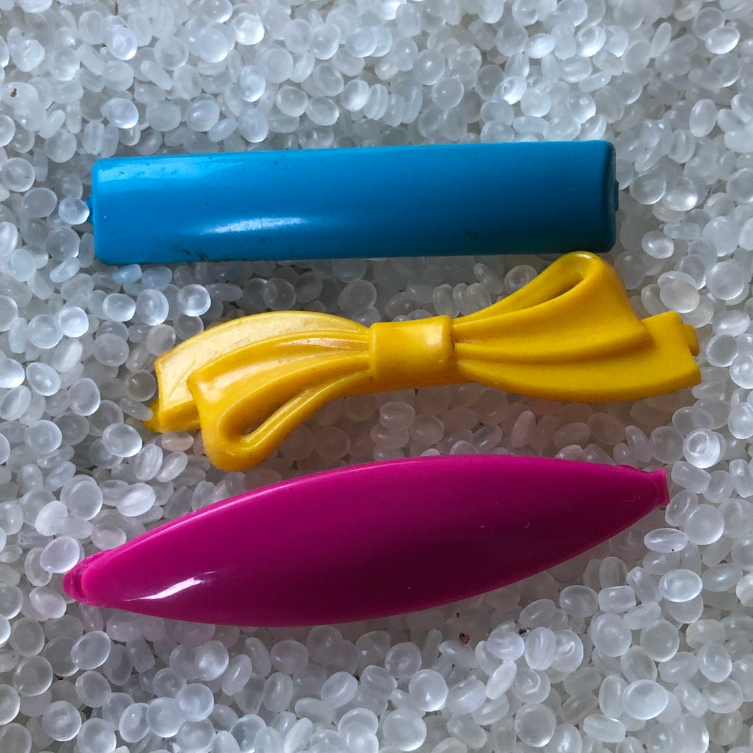 Vintage Barrette Plastic Childs Barrettes 3 Barrette Pink Etsy