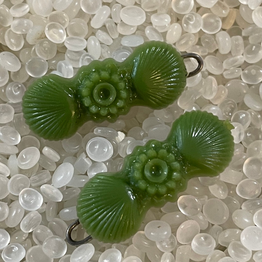 Vintage Barrette Tiny Barrette Set of Two so Green Etsy